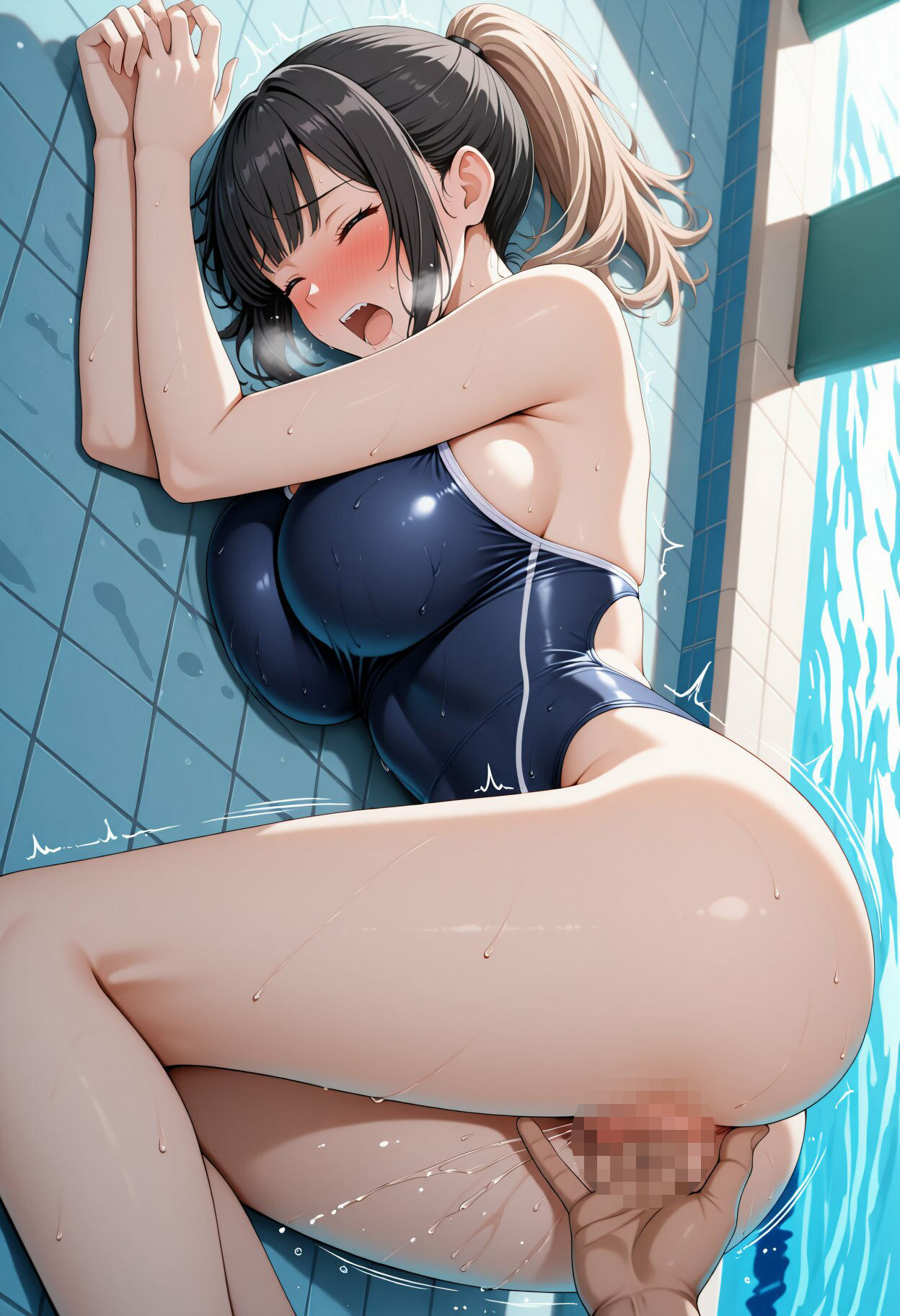 水泳部に新任の先生が入って来たが巨乳すぎた - サンプル画像 3