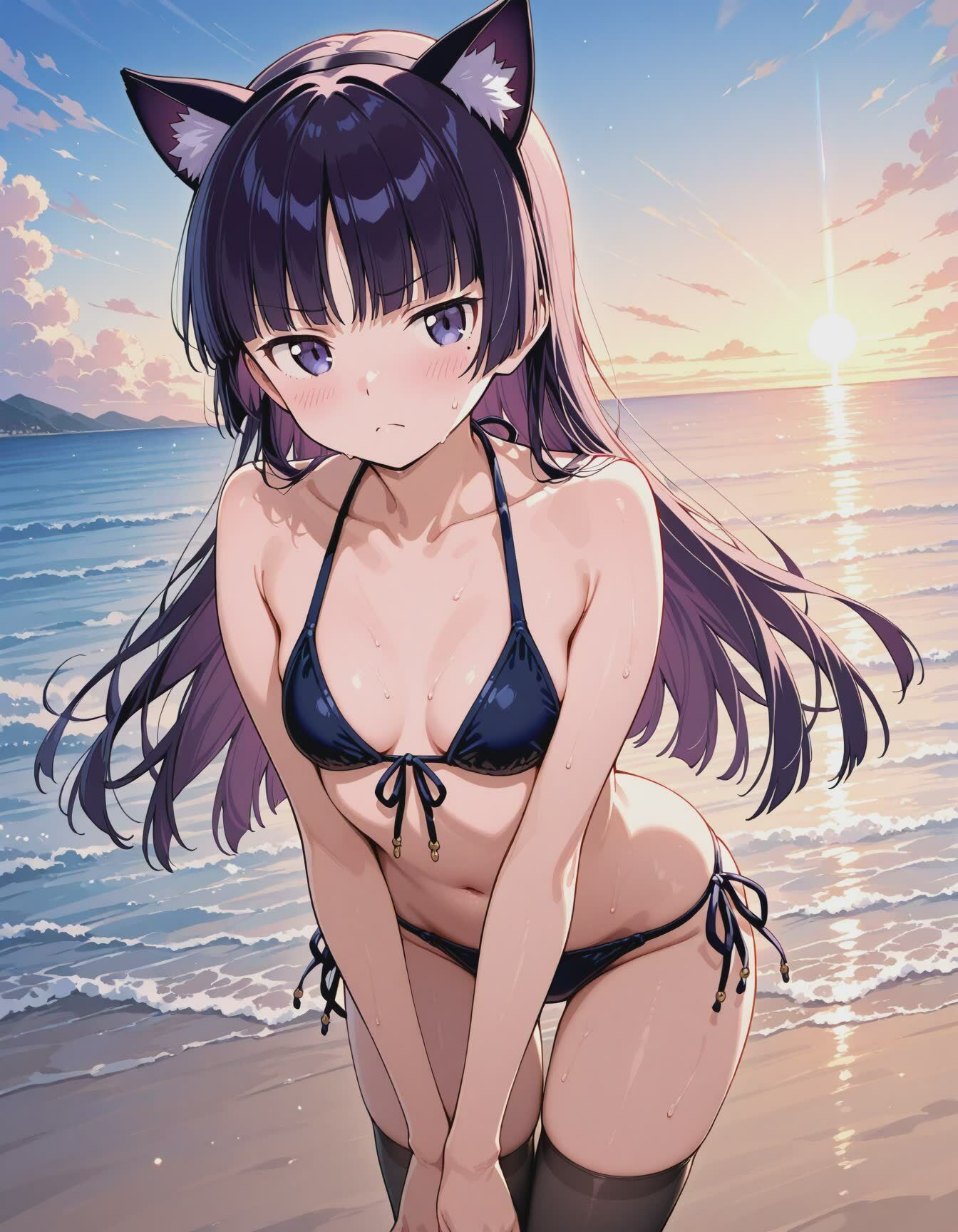 黒猫と、いっぱいエッチなじかん - サンプル画像 1