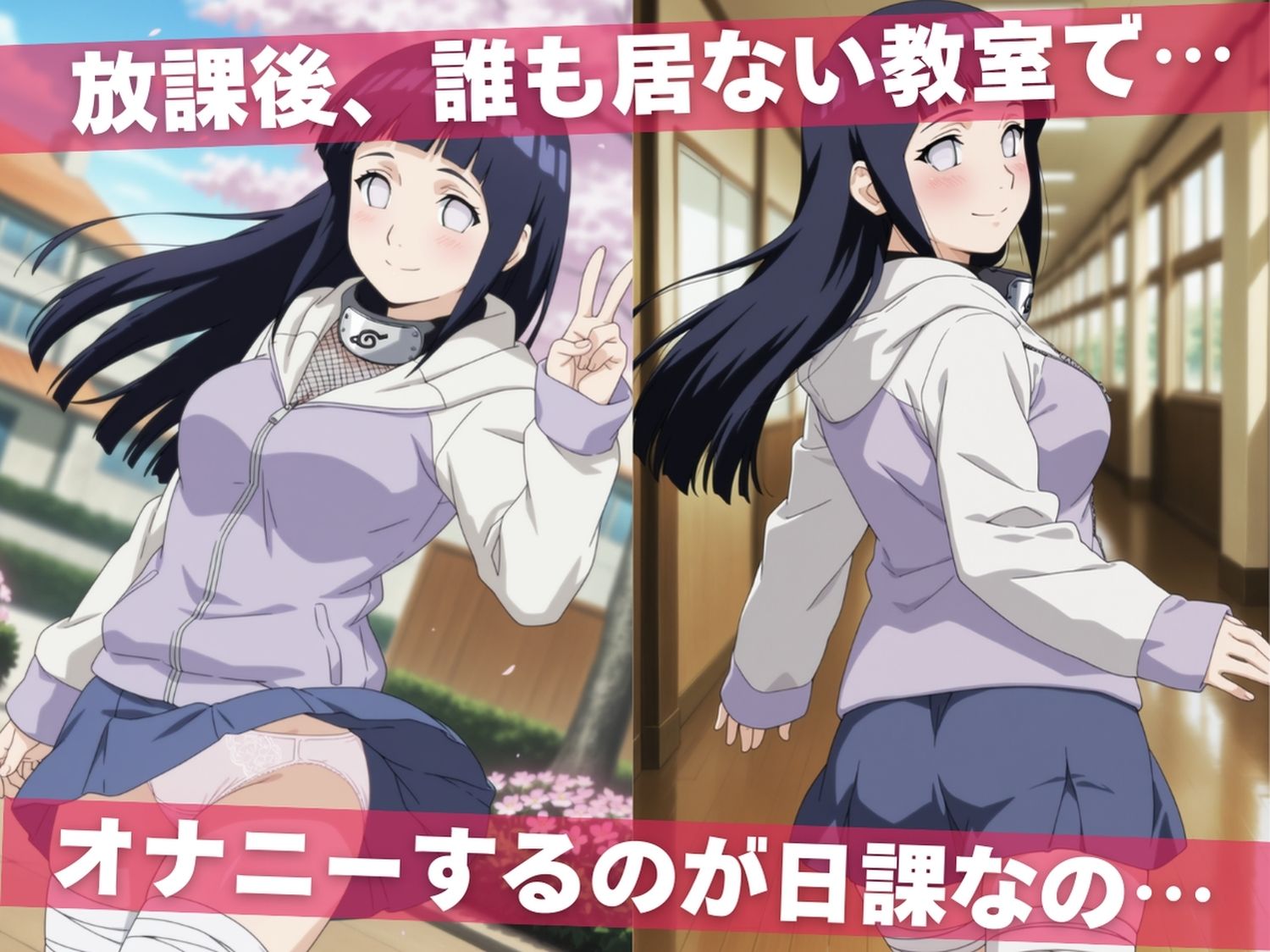 オナニー覗かれ、寝取られて  N●RUTO 〜 学校編 〜 おじさんに暴かれた秘密 - サンプル画像 1