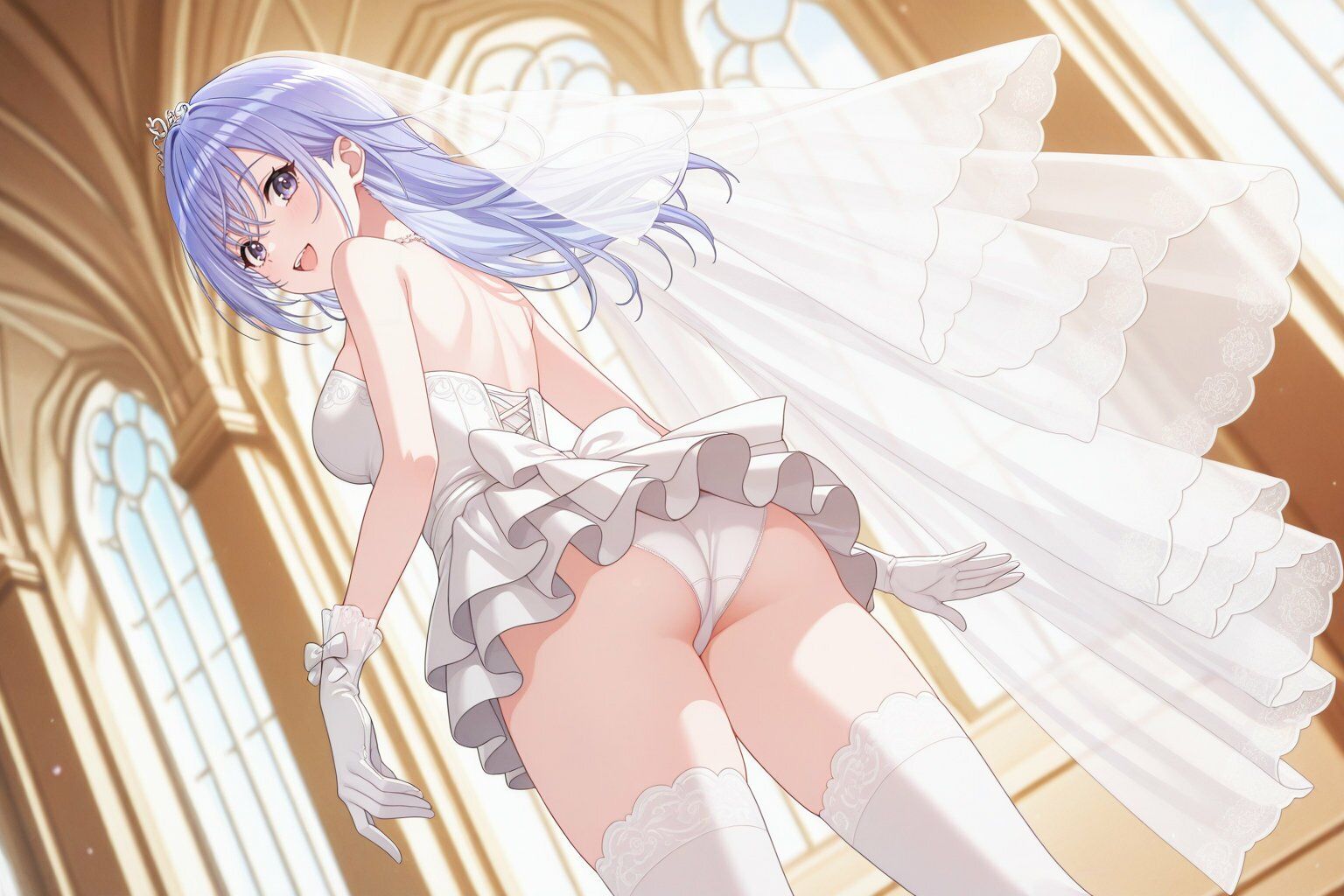 鈴木○那 ウェディングドレスでキモおじ強●性接待 - サンプル画像 1