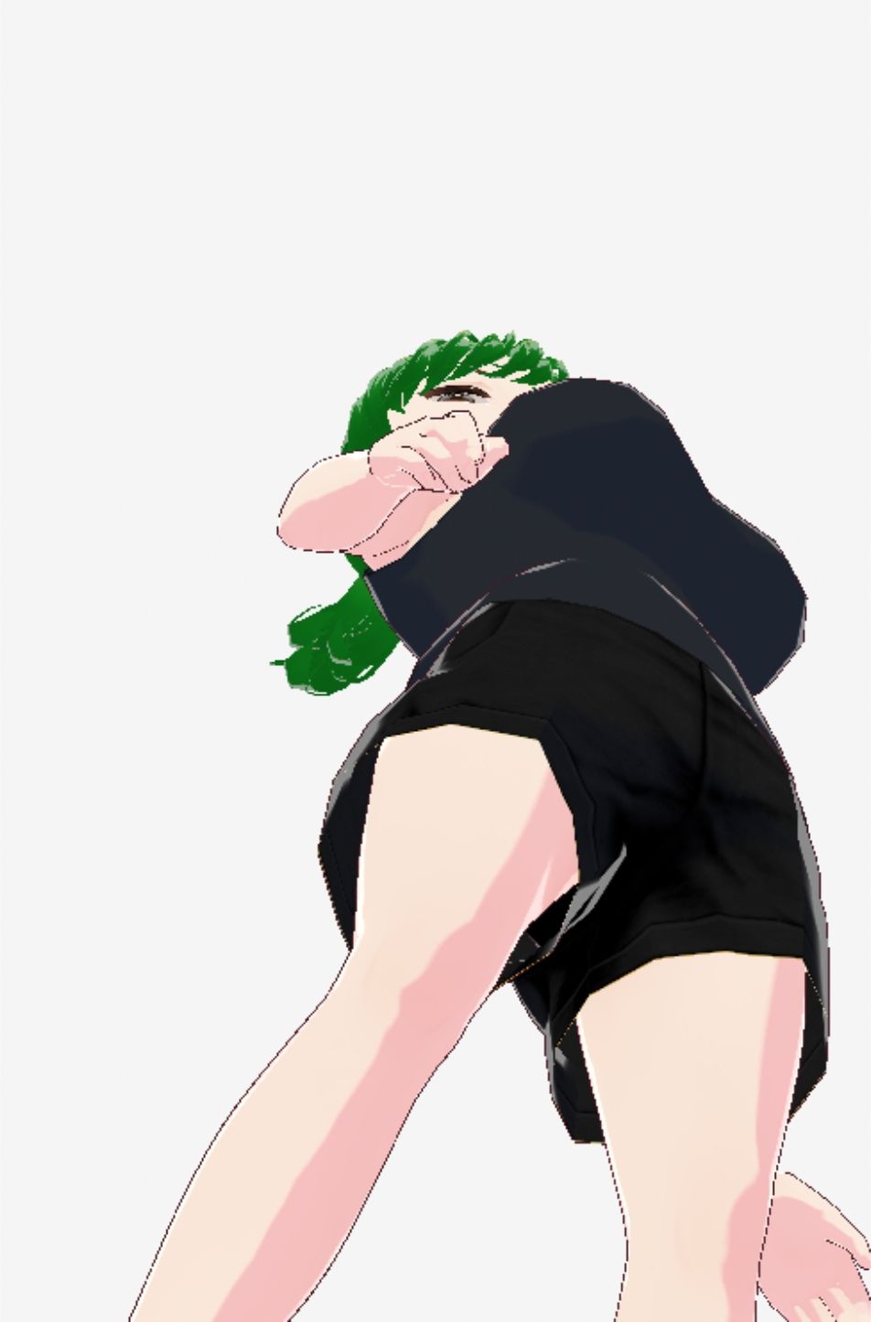 グリーンヘアーのツンデレ美女（セリフなし  3DCGモデル  イラスト集） - サンプル画像 7