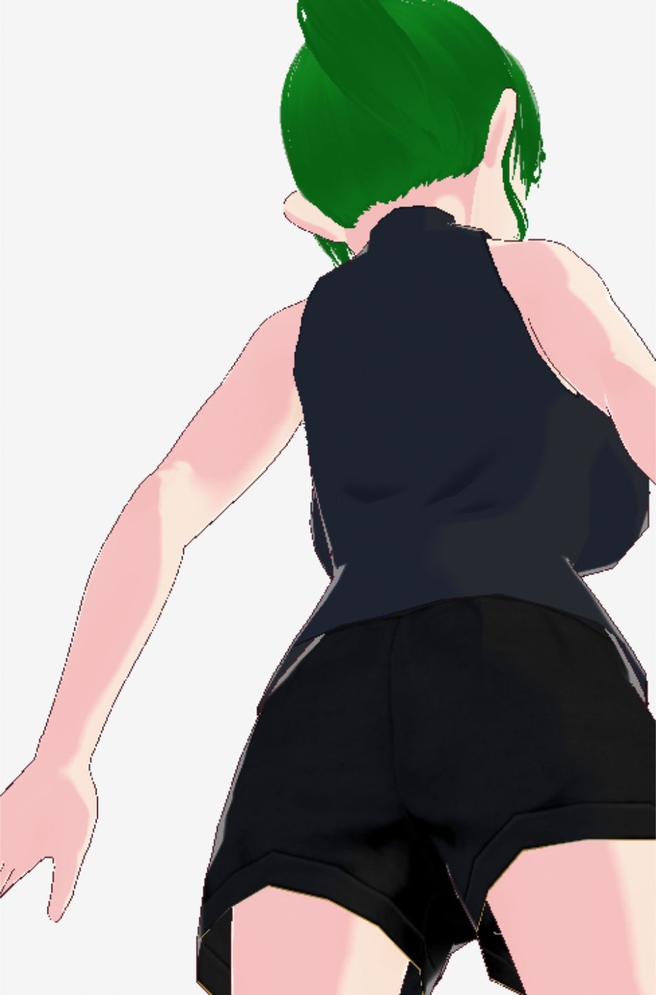 グリーンヘアーのツンデレ美女（セリフなし  3DCGモデル  イラスト集） - サンプル画像 8