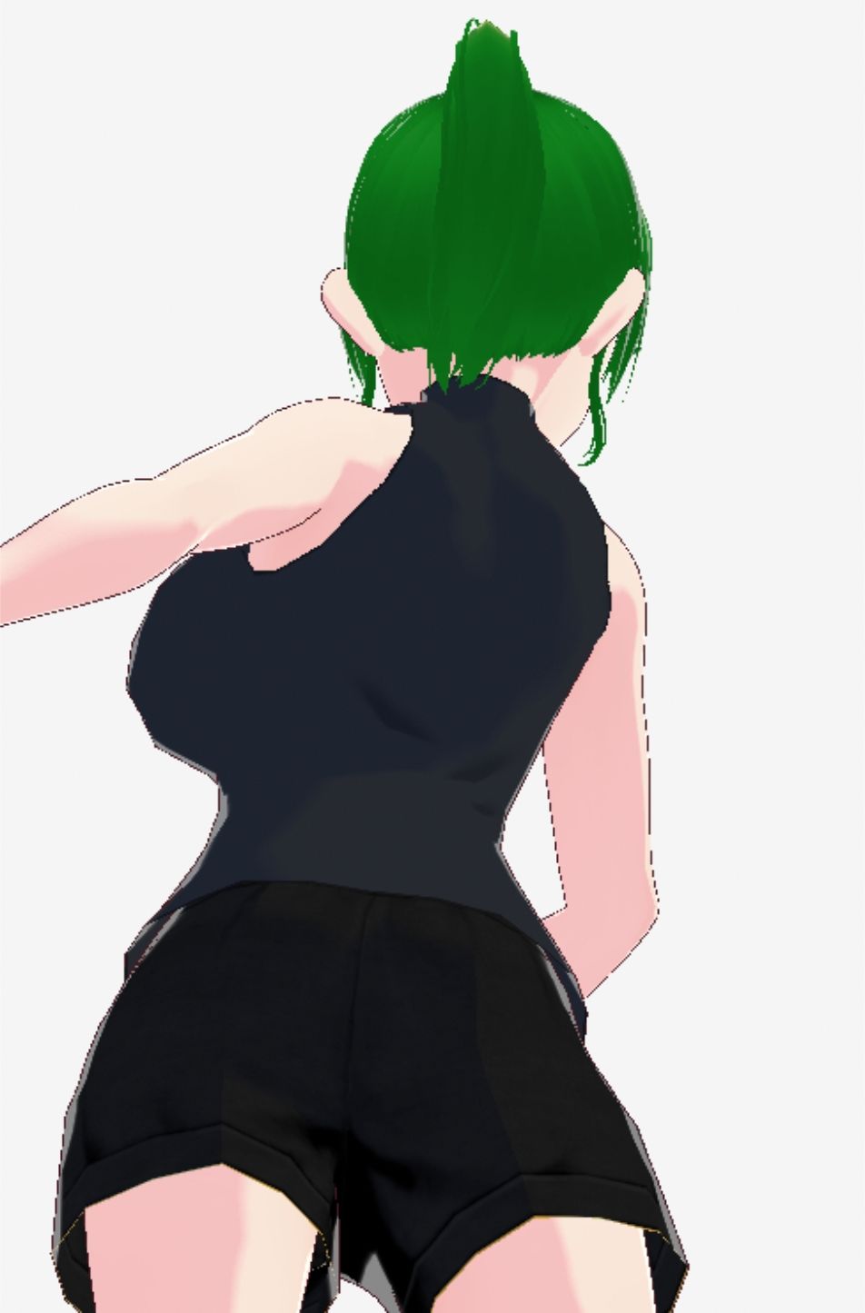 グリーンヘアーのツンデレ美女（セリフなし  3DCGモデル  イラスト集） - サンプル画像 9