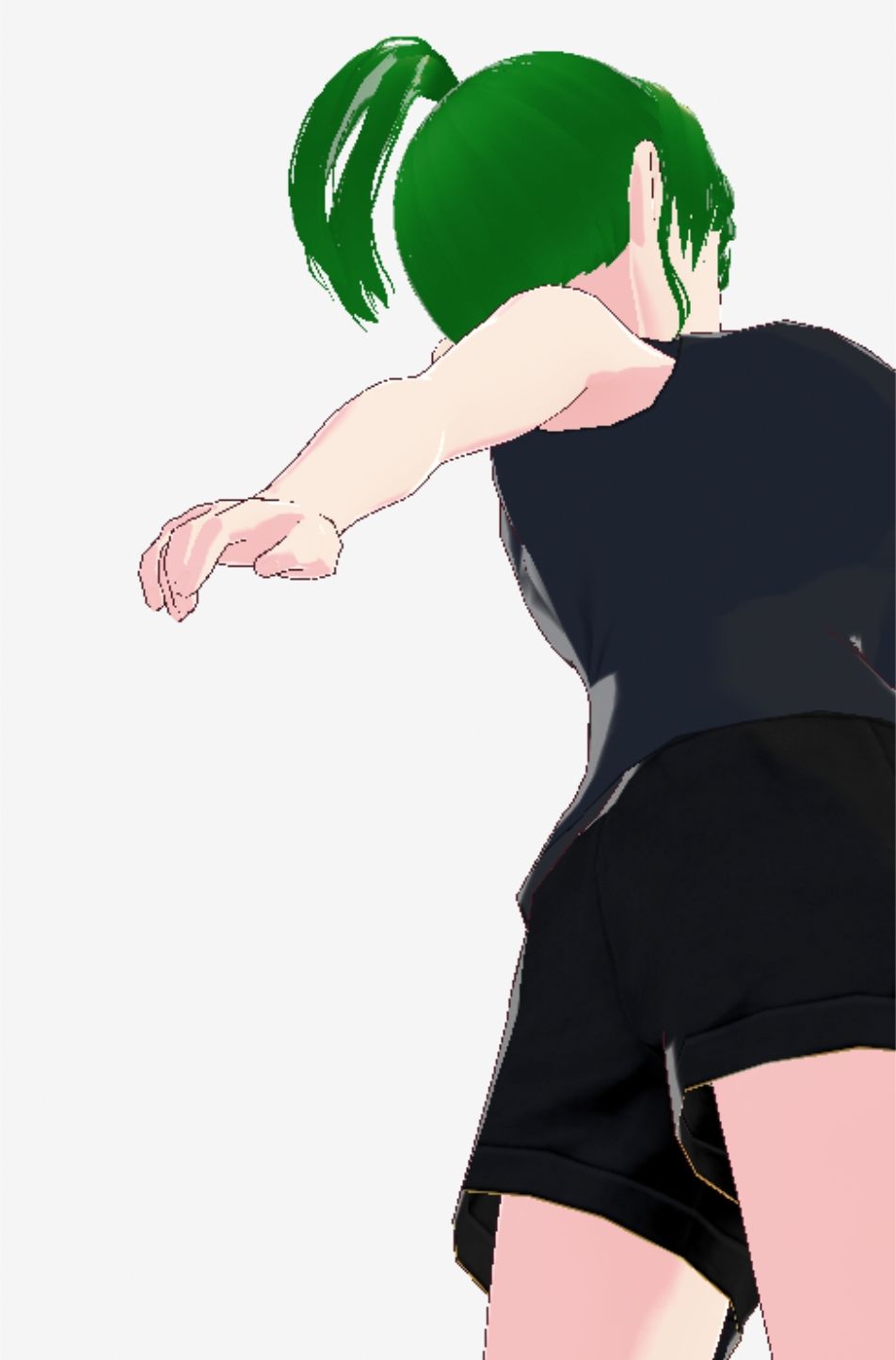 グリーンヘアーのツンデレ美女（セリフなし  3DCGモデル  イラスト集） - サンプル画像 10