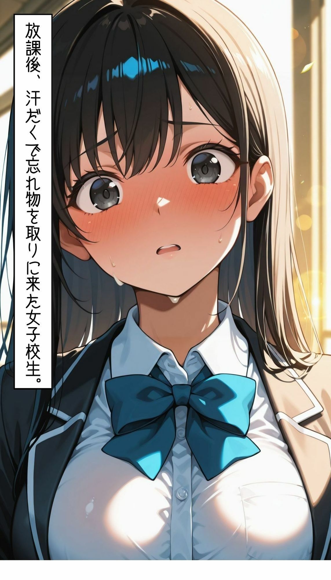 黒髪清楚巨乳が中出しご奉仕〜デカチンにいいなり調教〜 - サンプル画像 1