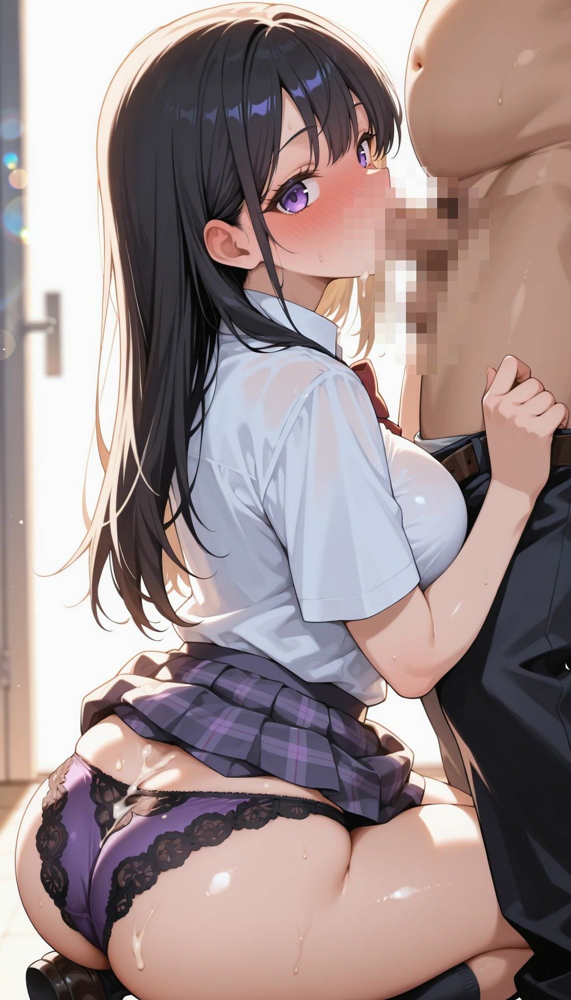 黒髪清楚巨乳が中出しご奉仕〜デカチンにいいなり調教〜 - サンプル画像 9