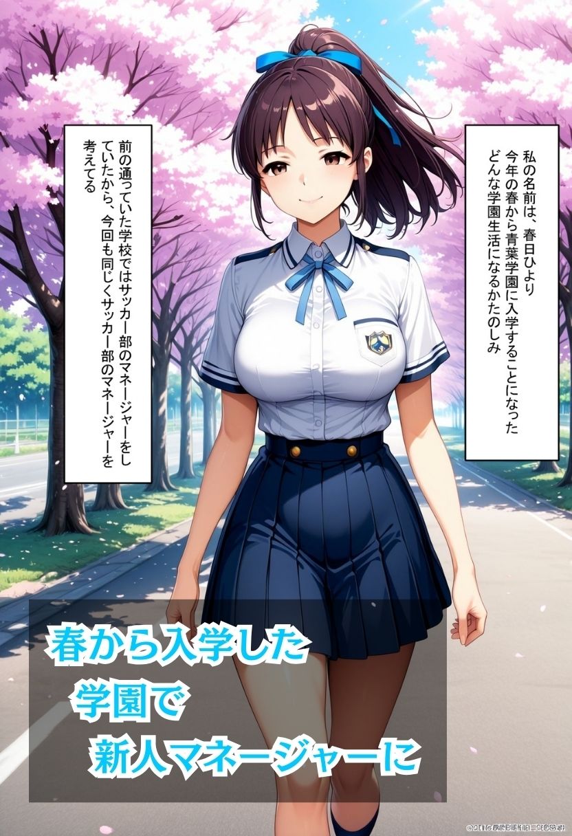 部活のキャプテンと真面目で明るい性格な新人マネージャーの純愛H - サンプル画像 1