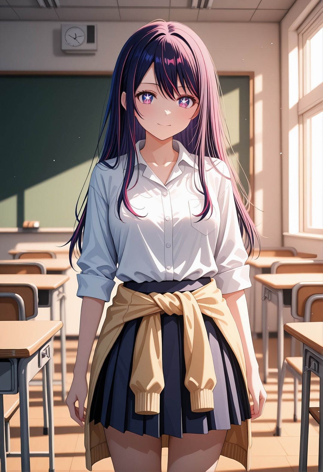 推しの〇 星野〇イが学園で犯●れる 制服競泳水着凌●中出し堕ちCG集 - サンプル画像 1