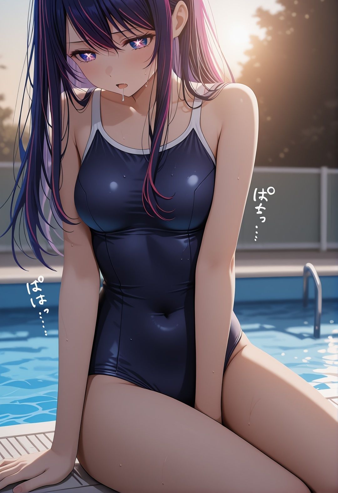 推しの〇 星野〇イが学園で犯●れる 制服競泳水着凌●中出し堕ちCG集 - サンプル画像 6