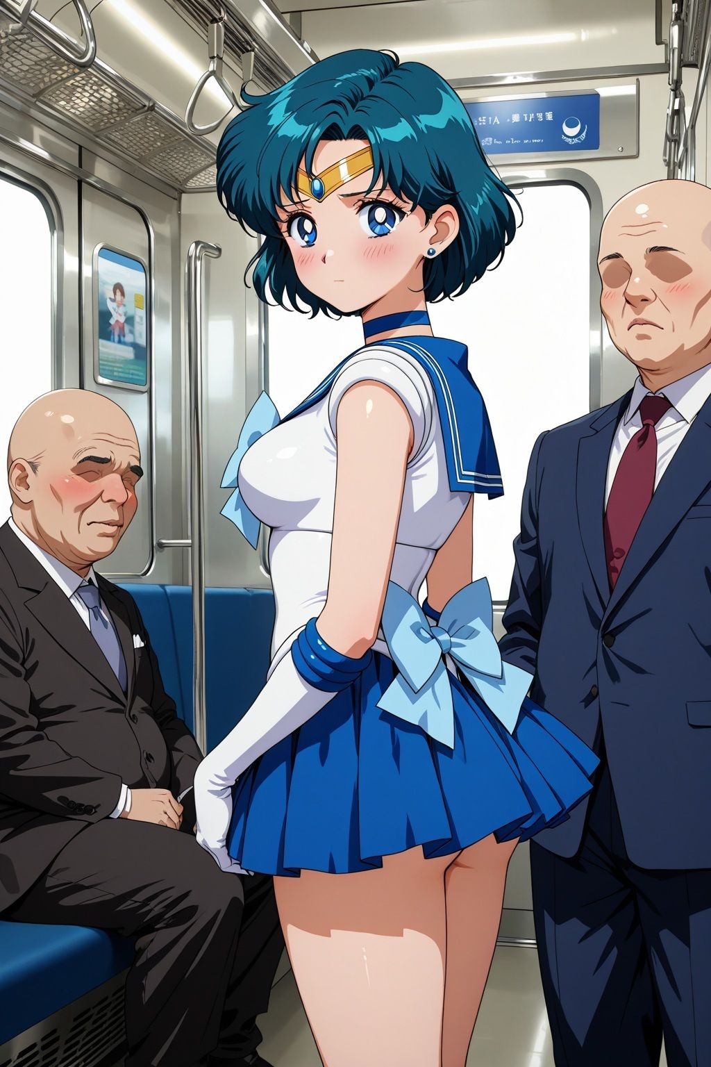 変身ヒロイン羞恥 痴姦電車 S.マーキュリー - サンプル画像 1