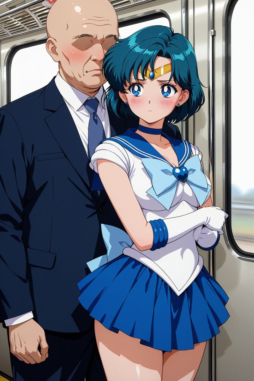 変身ヒロイン羞恥 痴姦電車 S.マーキュリー - サンプル画像 2