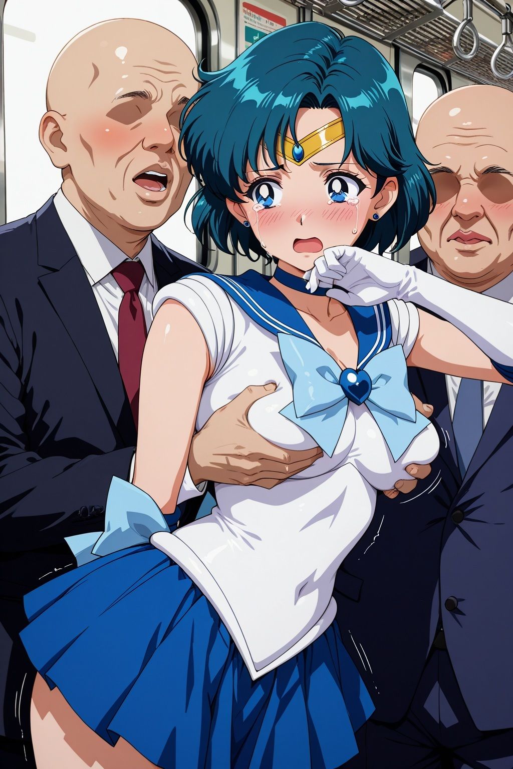 変身ヒロイン羞恥 痴姦電車 S.マーキュリー - サンプル画像 4