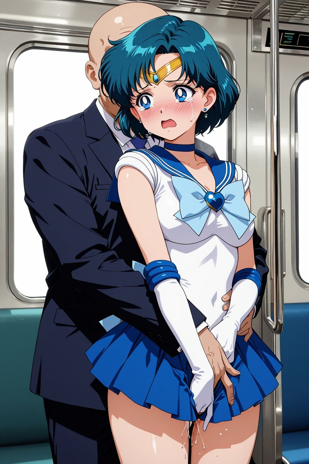 変身ヒロイン羞恥 痴姦電車 S.マーキュリー - サンプル画像 5