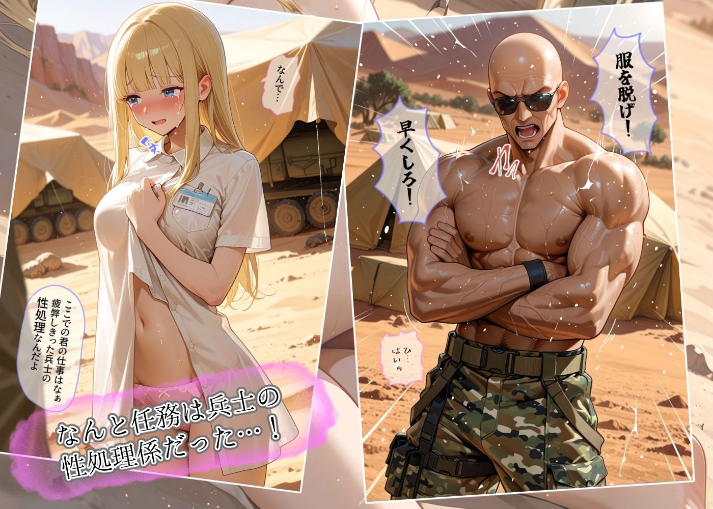 戦場の二重奏〜性処理看護師と女兵士の屈服〜 - サンプル画像 2