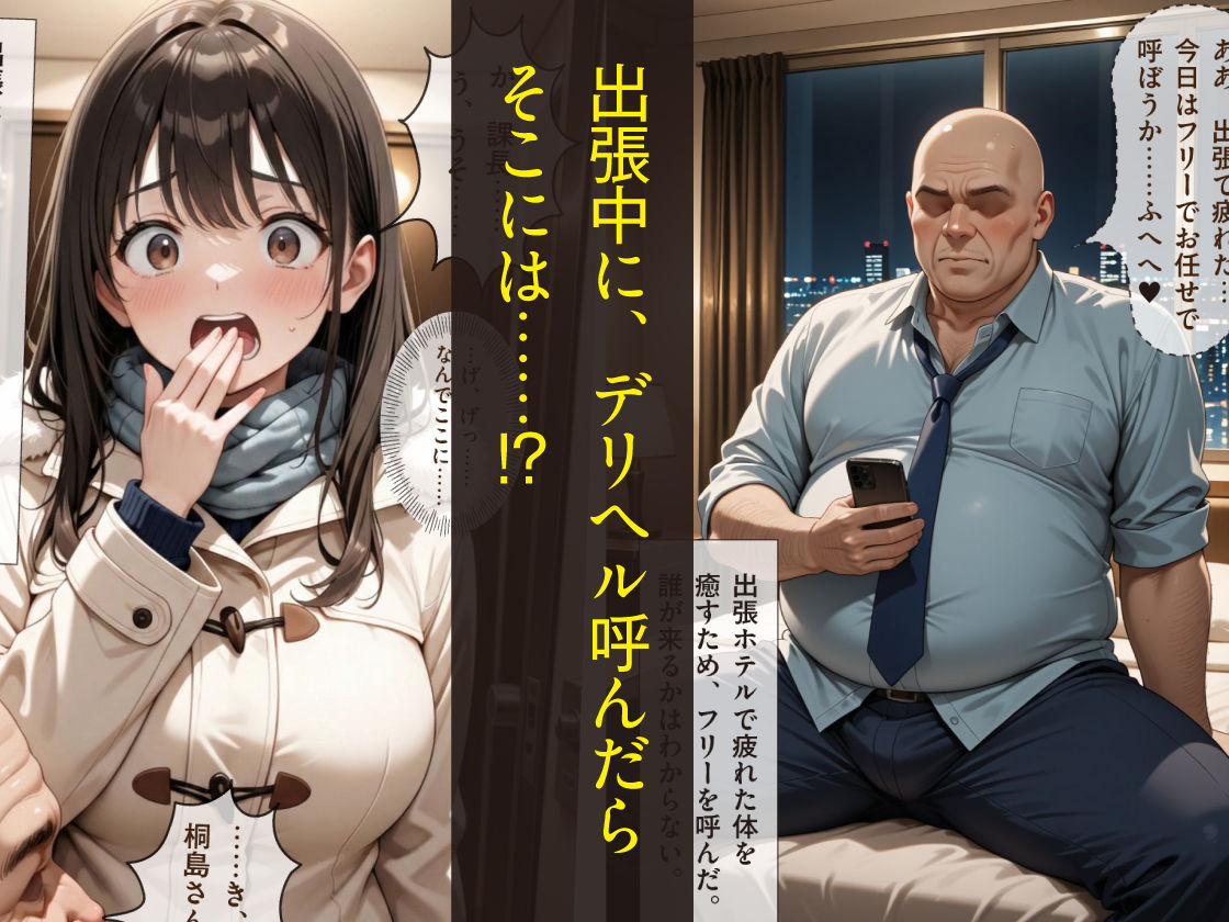 デリヘル呼んだら清純OL巨乳部下だった！ 〜キモ課長にトロ甘中出し堕ち〜 - サンプル画像 4