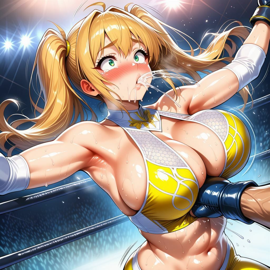 【動画あり】金髪ツインテールのアイドルレスラー、レスリングリングにて散る - サンプル画像 1