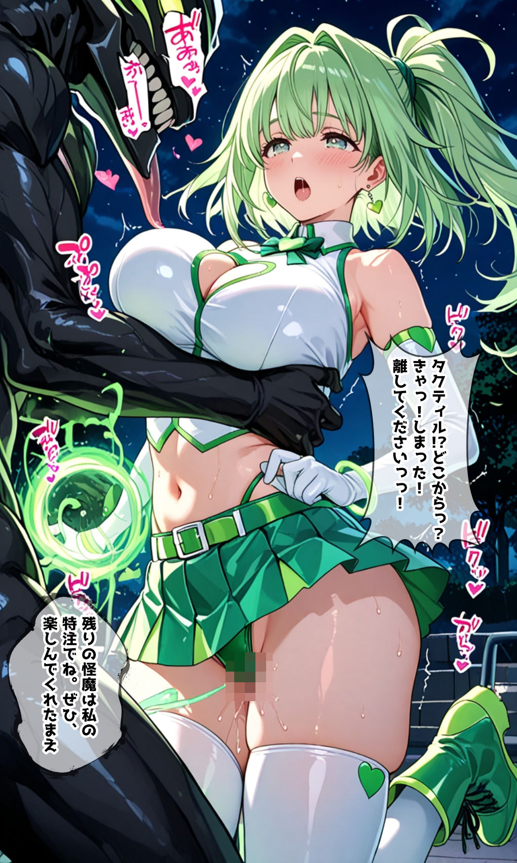 緑の戦士 ライム・ヴェール 〜変身絶◯に堕ちるヒロイン〜 - サンプル画像 5