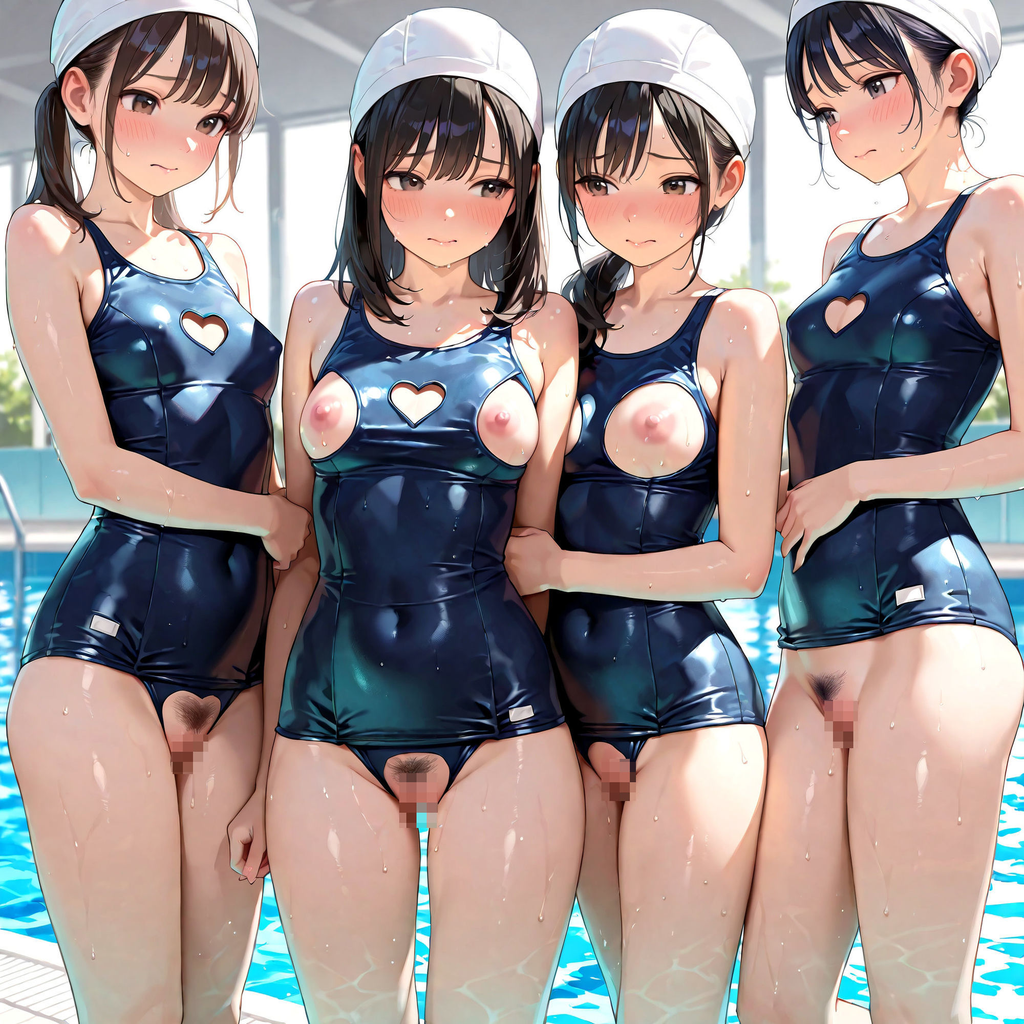 【431枚】校則で大事な所は見せないといけないJKたち！ - サンプル画像 4