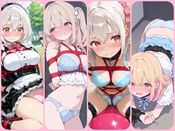 恥ずかしい格好で女の子達を縛って鑑賞してみたイラスト300枚 - サンプル画像 7