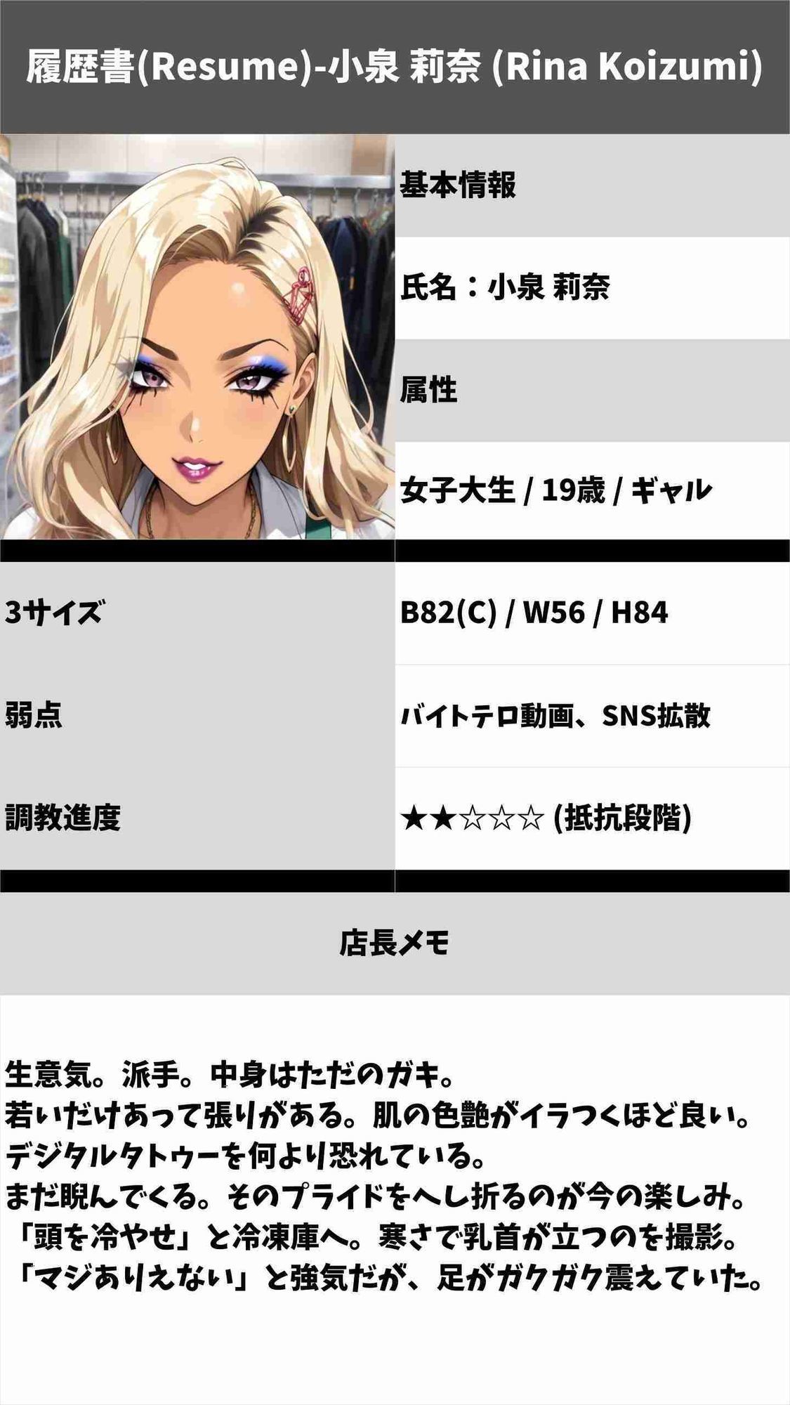 店長田所の「裏」人事考課ファイル - サンプル画像 8