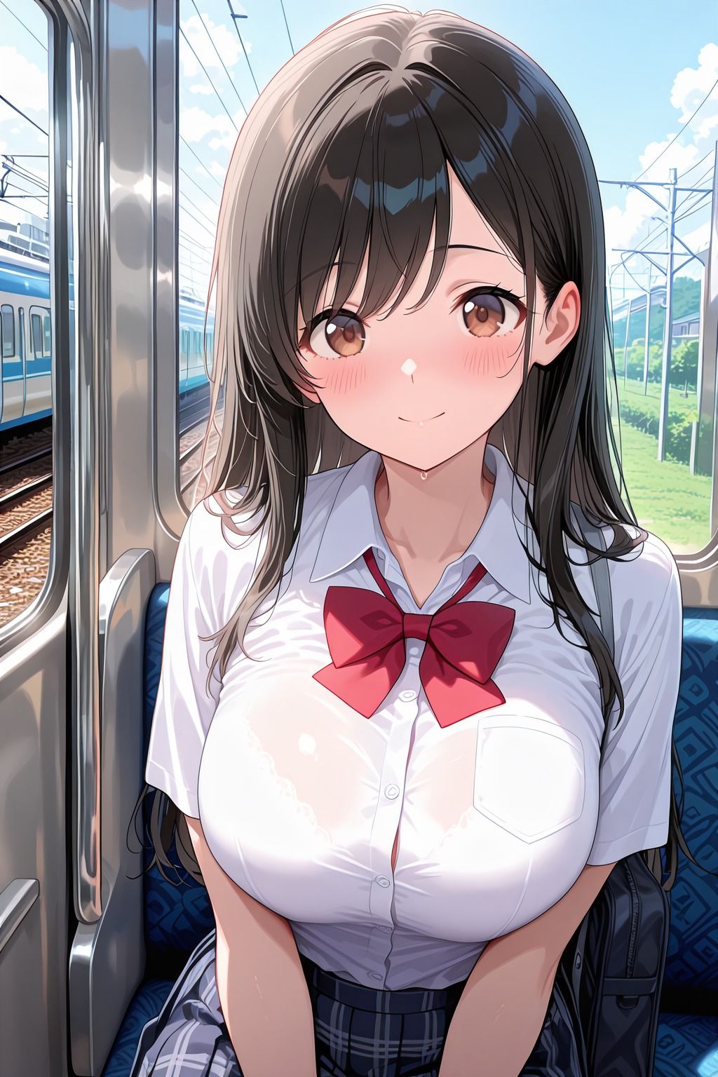 女子校生快楽堕ち 〜電車痴●のキモおじと生ハメSEX〜 - サンプル画像 3