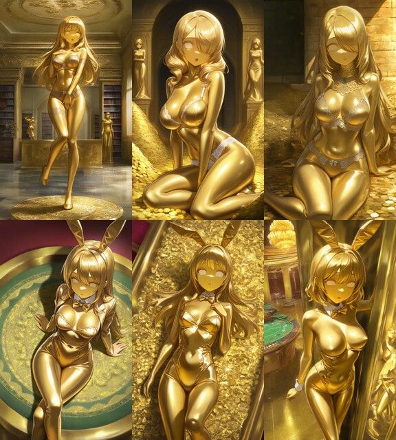 金に輝く少女さん - サンプル画像 1