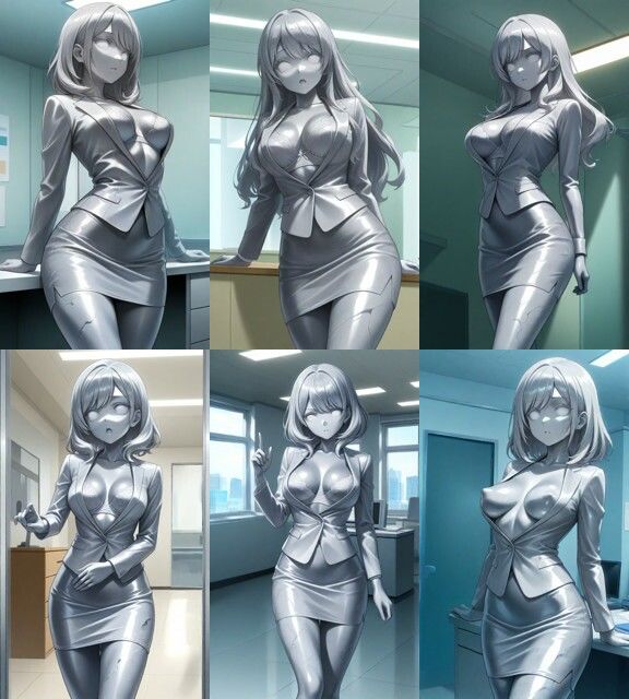 オフィスの石像さん - サンプル画像 1