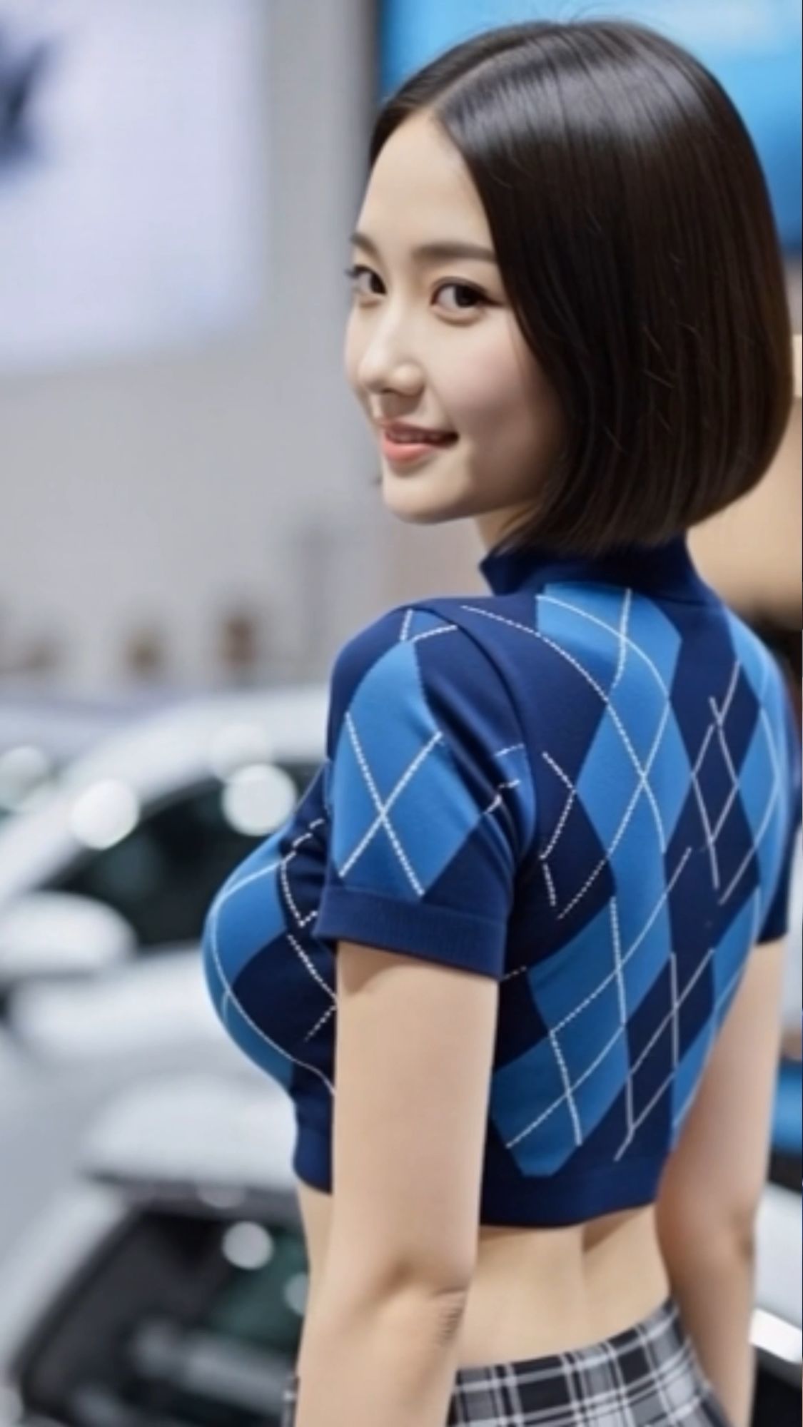 【脚・胸】バーチャルRQ:パンストを包む肉感的な「あんよ」の至近距離観察 - サンプル画像 1