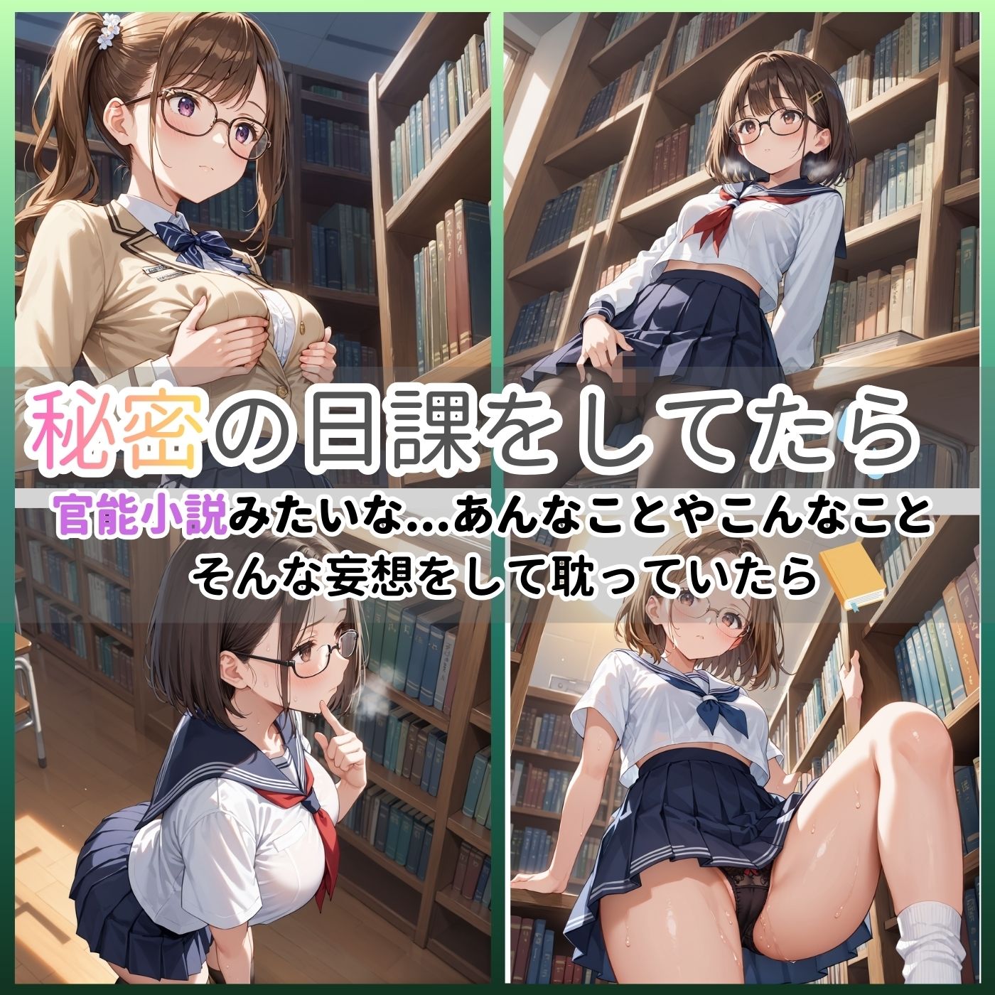 学園性活！図書委員と官能的な秘め事4【メガネ美少女の厳選CG367枚収録】 - サンプル画像 1