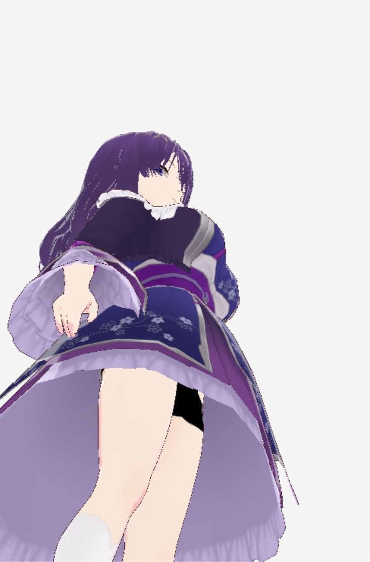 和柄の洋風ドレスの巨乳美女（セリフなし  3DCGモデル  イラスト集） - サンプル画像 1