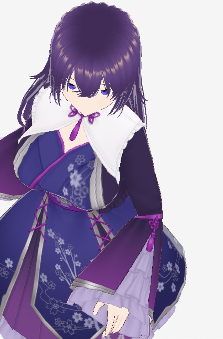 和柄の洋風ドレスの巨乳美女（セリフなし  3DCGモデル  イラスト集） - サンプル画像 5