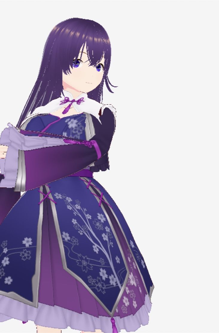 和柄の洋風ドレスの巨乳美女（セリフなし  3DCGモデル  イラスト集） - サンプル画像 6