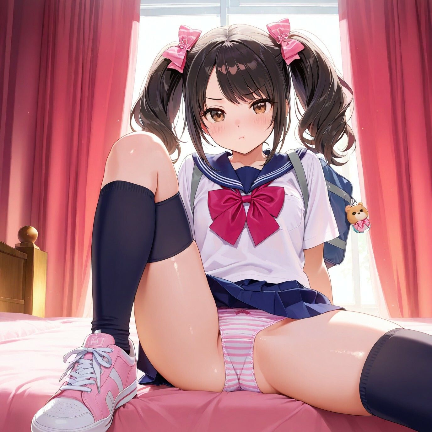 黒ハイソックスJKのM字パンチラVol.3 - サンプル画像 9