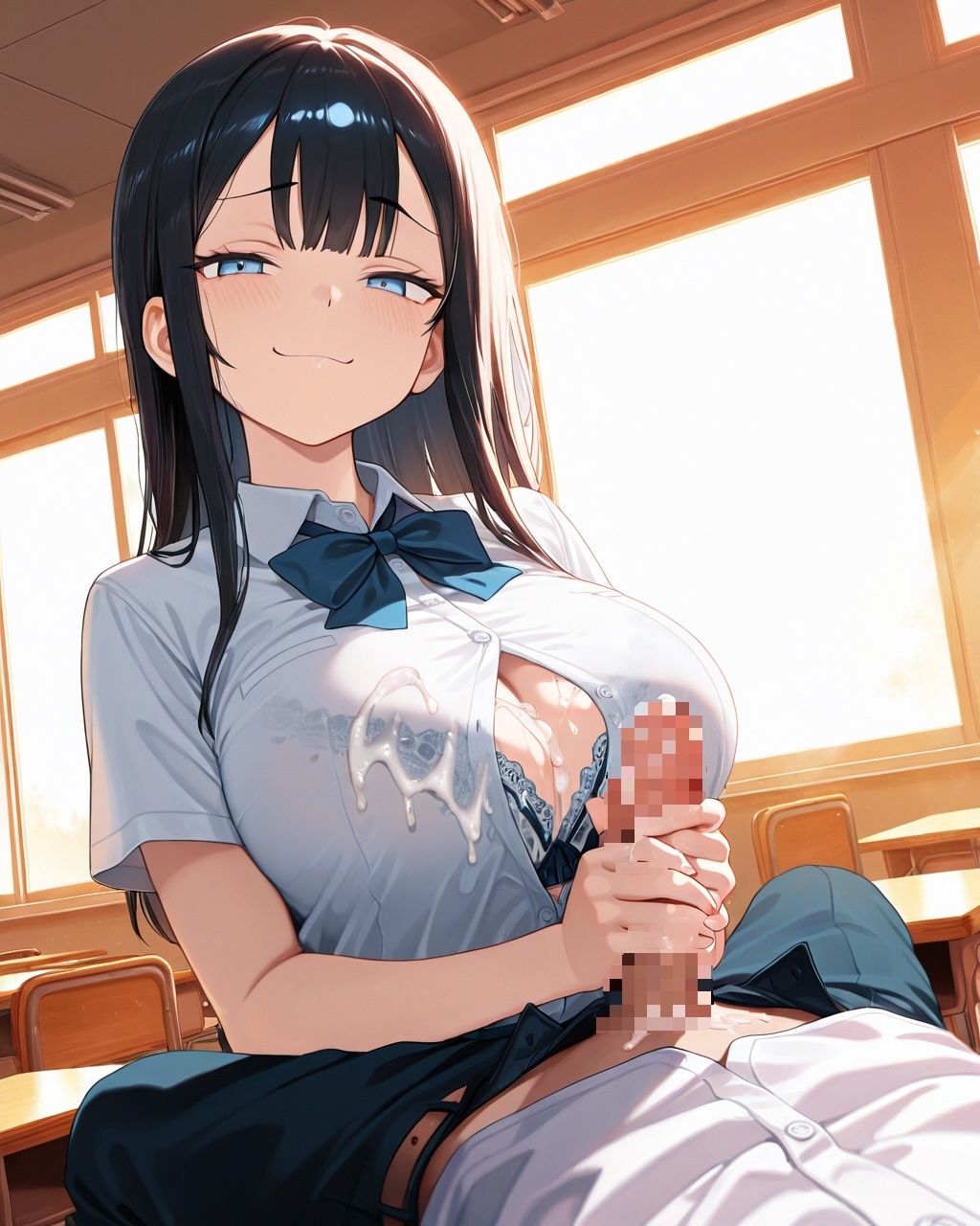 年下制服女子のニヤニヤ搾精3回コース〜主導権ゼロで惨めにイカされる - サンプル画像 5