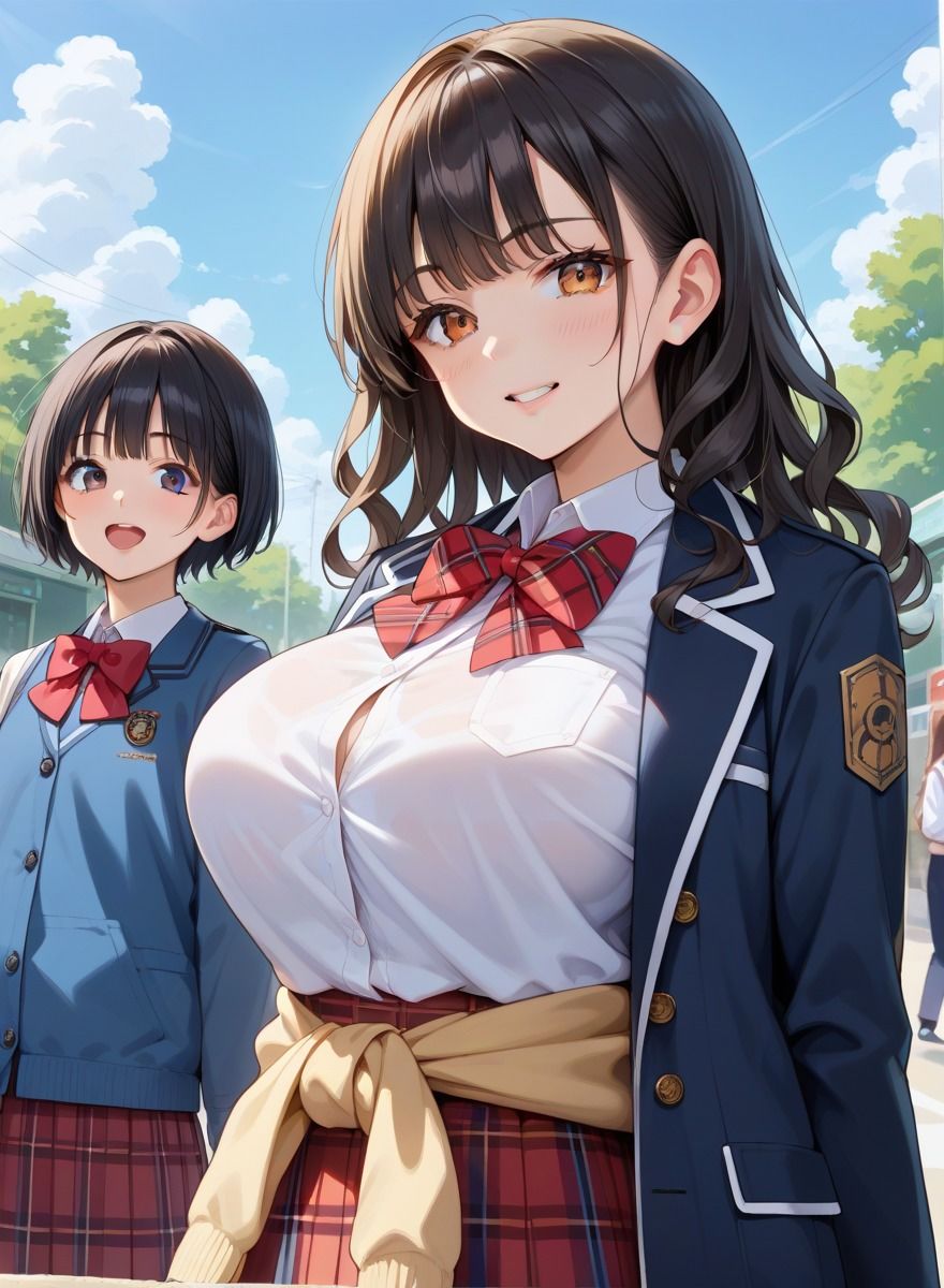 清楚巨乳の幼馴染たちと種付け性交 - サンプル画像 7