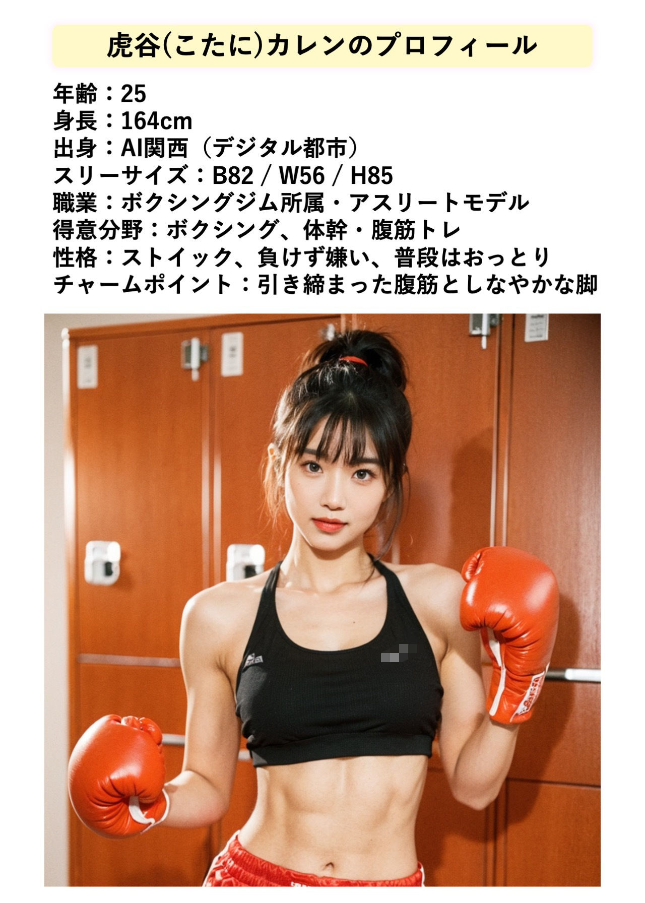 AIモデル  虎谷カレン  拳闘姫伝 - サンプル画像 2