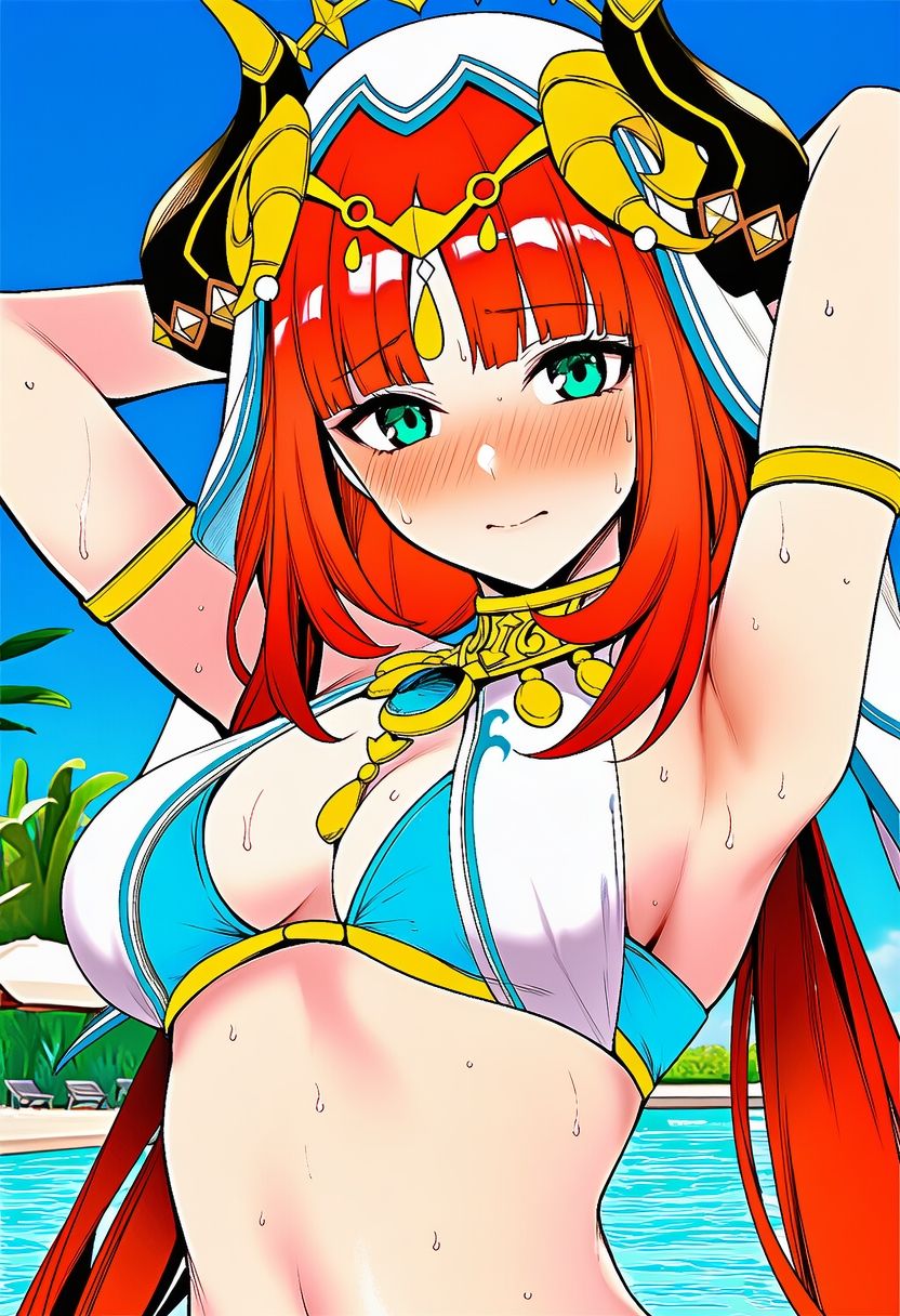 原◯ ニ◯ロウ 水着グラビ アイラスト集 - サンプル画像 5