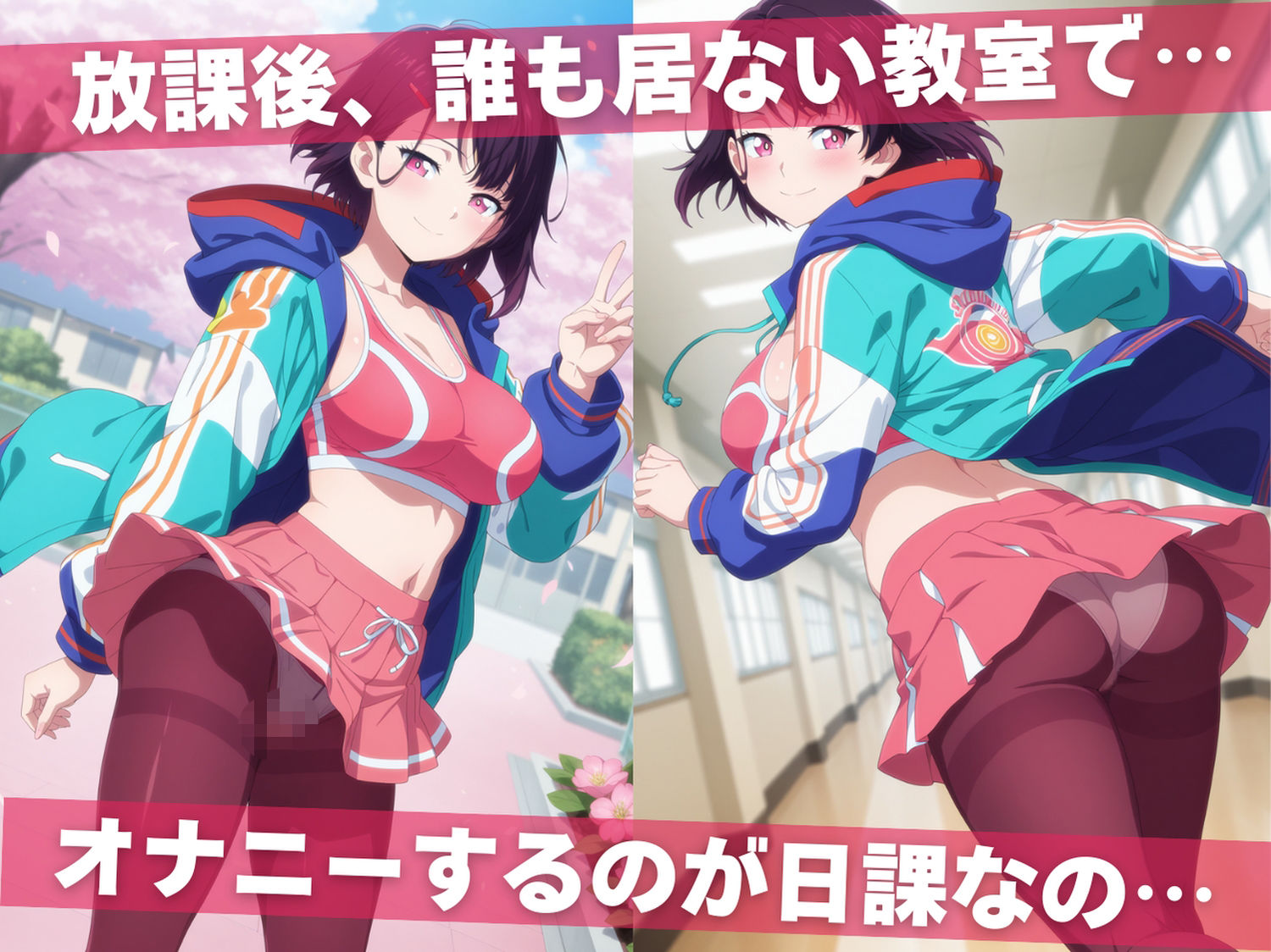 オナニー覗かれ、寝取られて  ゾン●になるまでにしたい100のこと 〜 学校編 〜 おじさんに暴かれた秘密 - サンプル画像 1