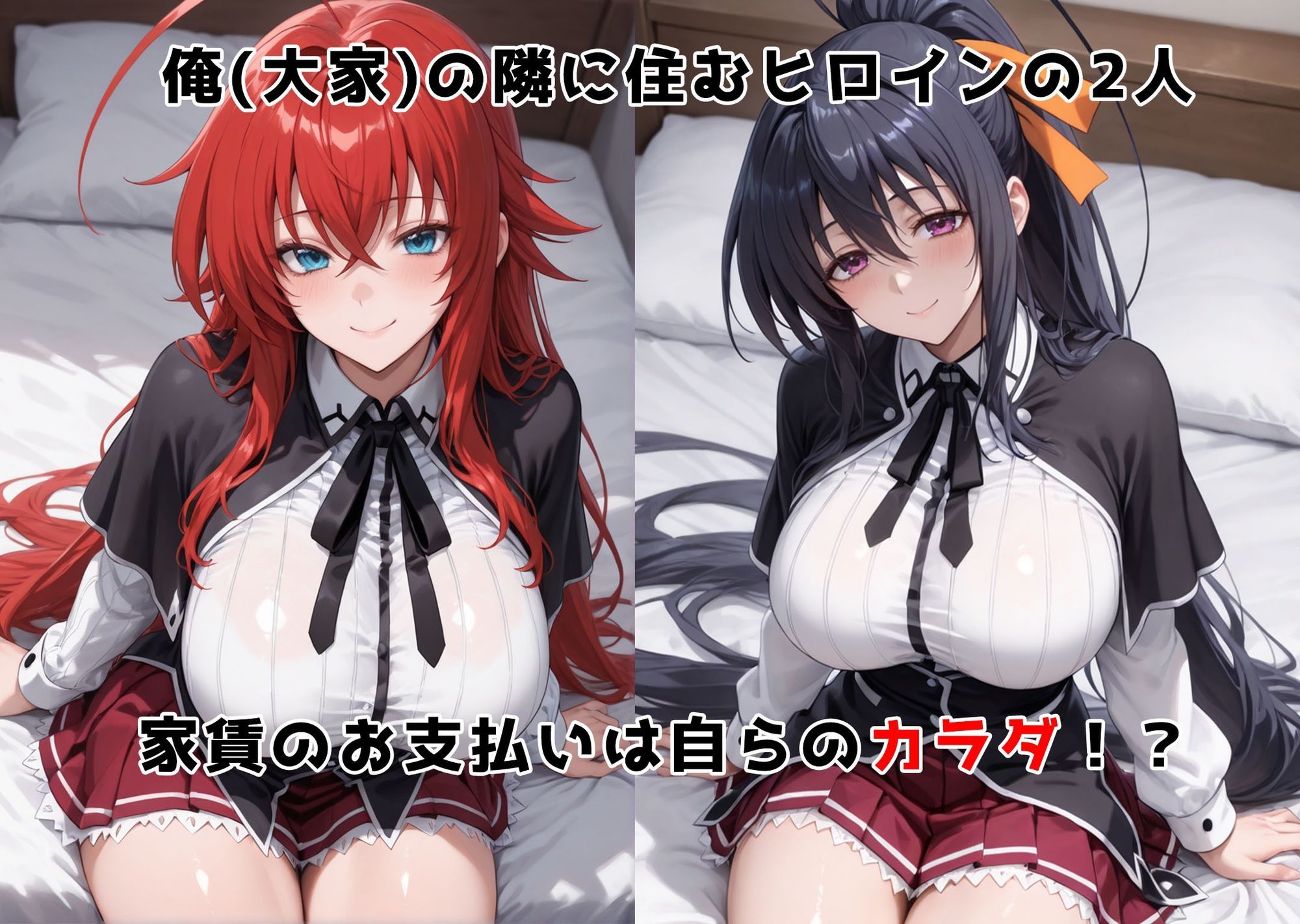 チン体奉仕契約〜大家への家賃は私達のカラダ〜ハ〇スクールD×D - サンプル画像 1