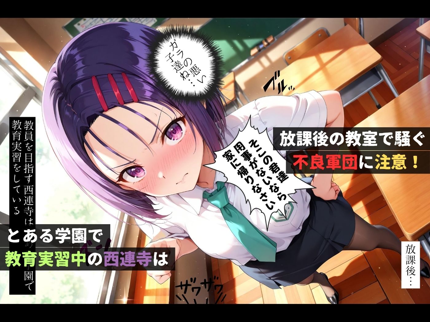 集団レ●プ〜不良軍団を注意しただけなのに〜西連寺●奈編〜【ストーリー＆4K神動画】 - サンプル画像 1