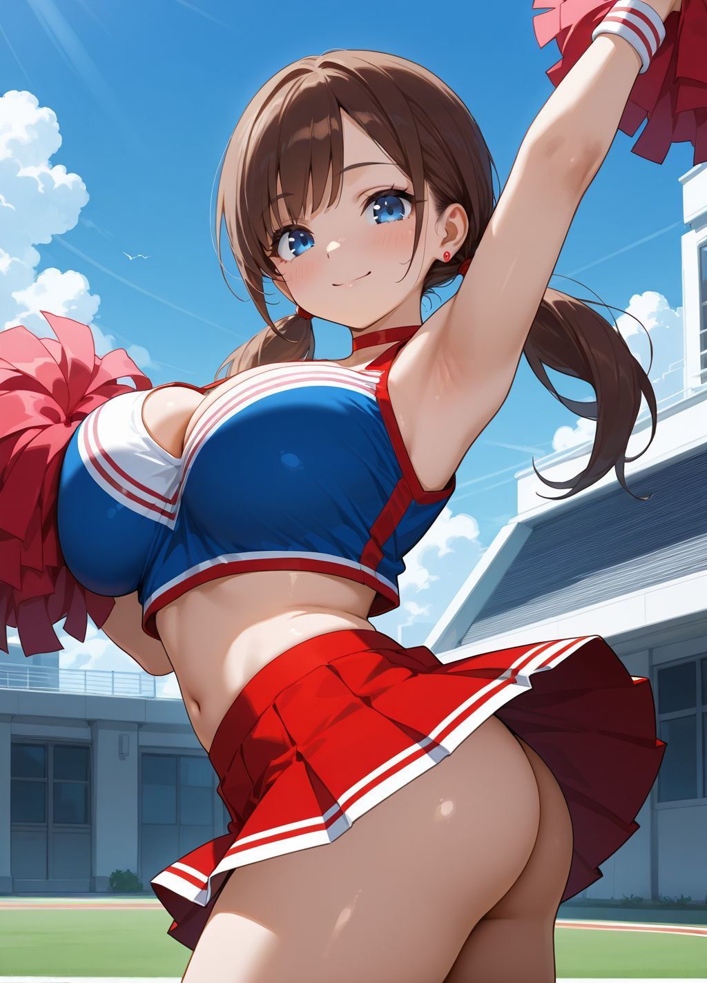 社会人チアガールの応援、距離が近すぎ。 - サンプル画像 1