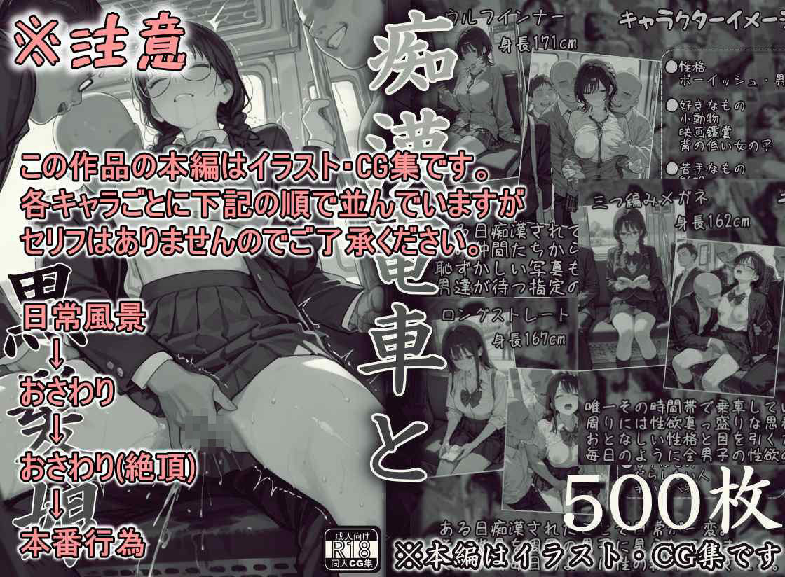 痴●電車と黒髪娘 - サンプル画像 1