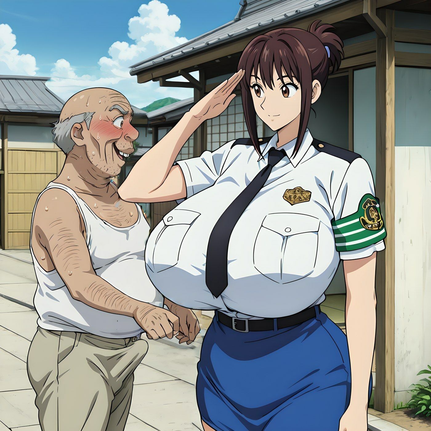 爆乳ま◯い知り合いの老人とピンサロや家で盛り上がる話 - サンプル画像 1