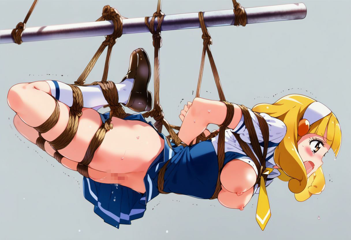 キュ〇・ピ〇ス（黄〇や〇い） 緊縛・拘束・小人化CG集 - サンプル画像 6