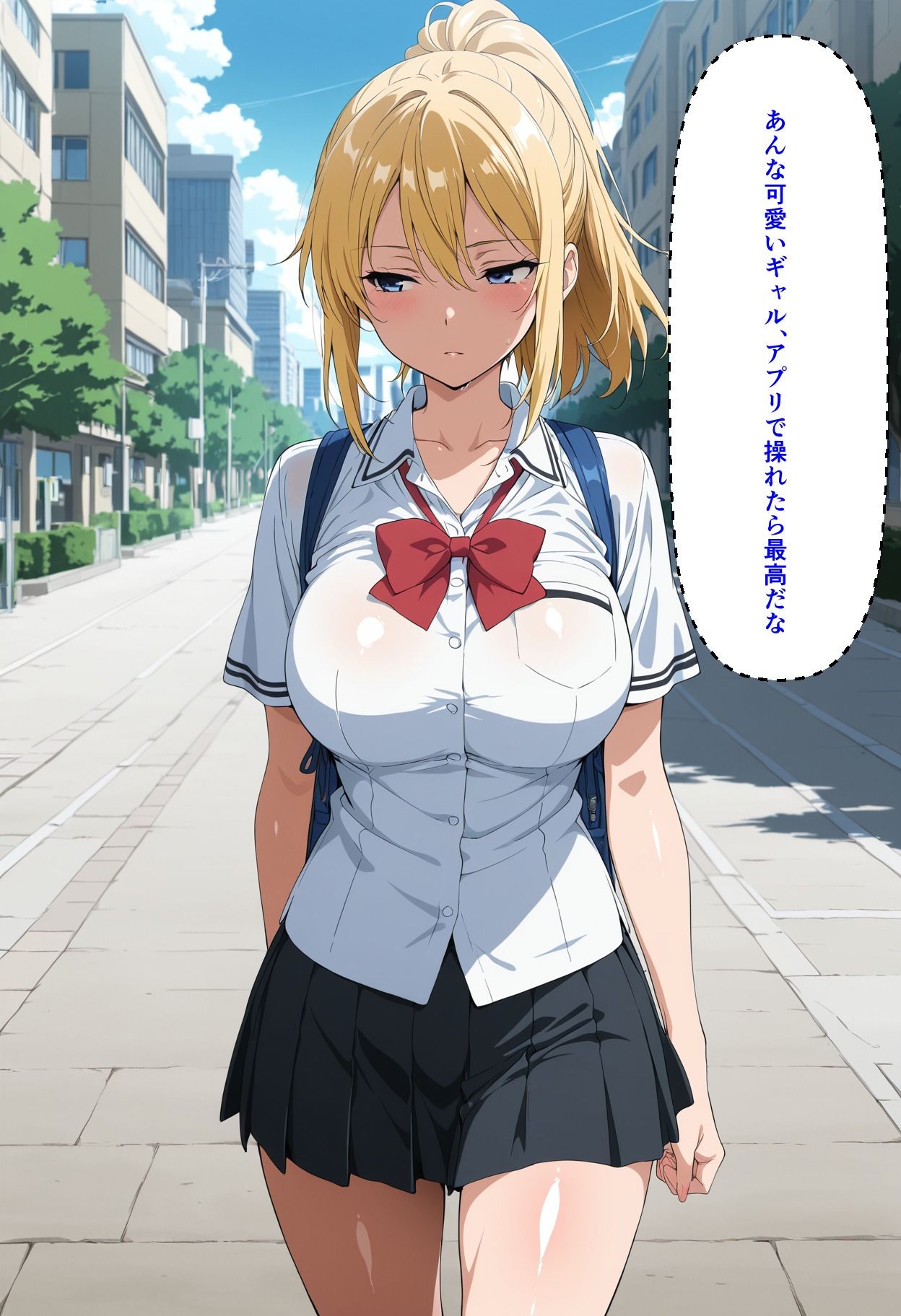 突然降ってきた支配アプリ 〜街で見かけたギャルを即ハメ奴●化〜 - サンプル画像 1