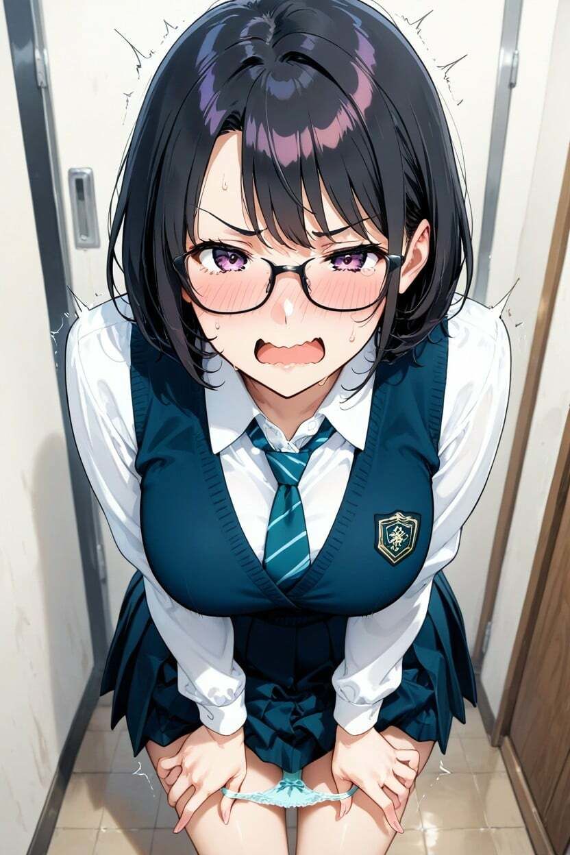 100枚収録】真面目なメガネ委員長の淫らな放課後…！清楚制服美女の秘め事パンツ見せ＆絶頂顔画像集 Vol.4  「ねぇ、眼鏡の奥の私の目……どんなふうに見えてる？」 - サンプル画像 2