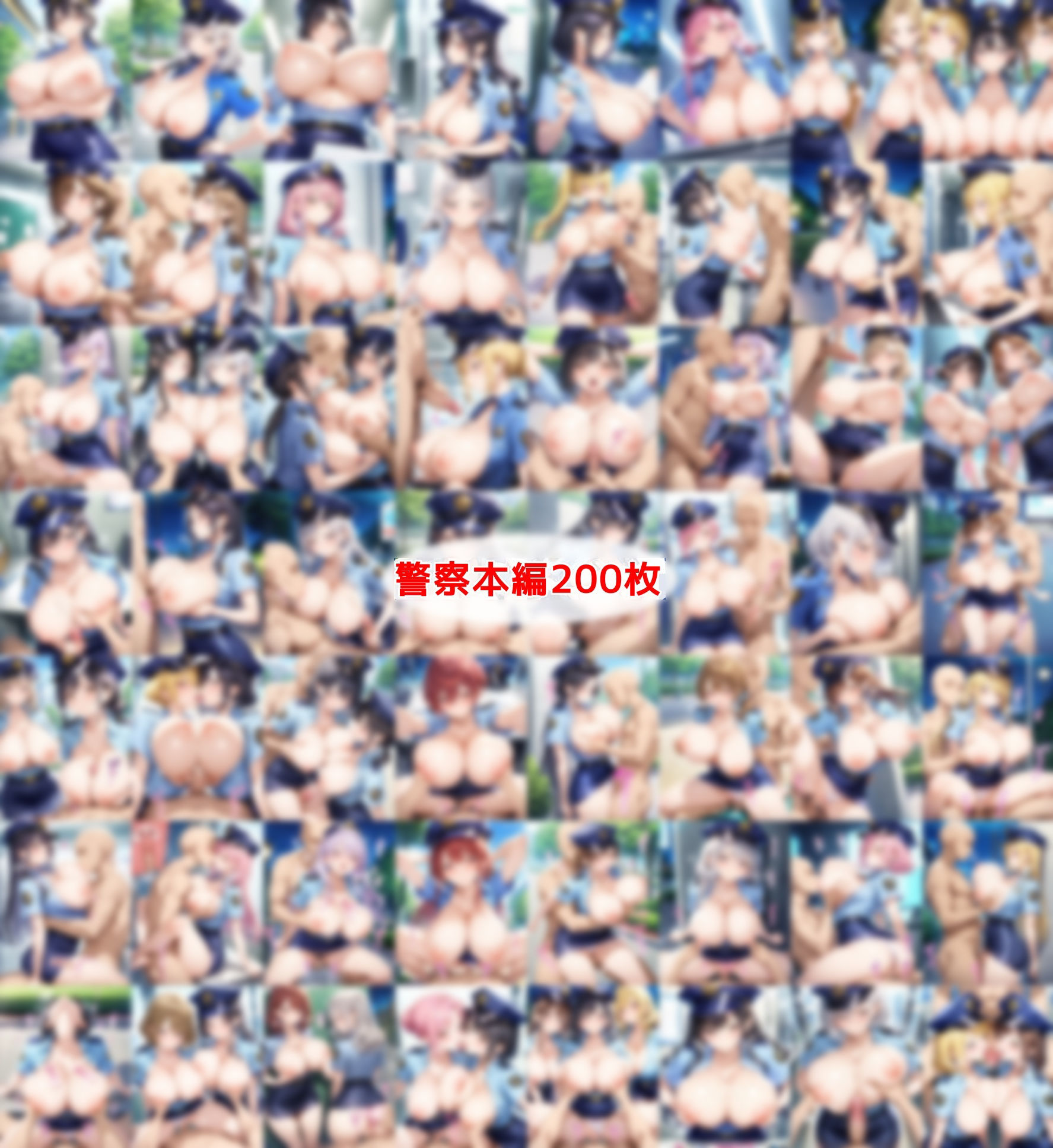 おっぱい丸出しOL＆警察Wセット - サンプル画像 2