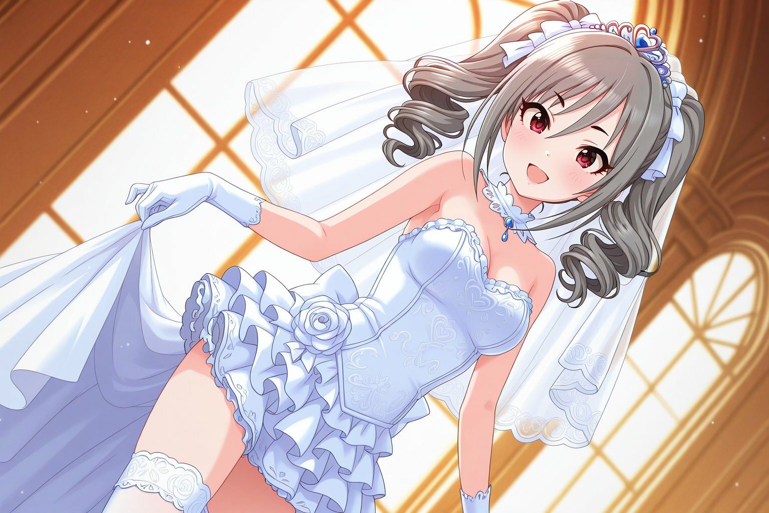 神崎●子 ウェディングドレスでキモおじ強●性接待 - サンプル画像 1