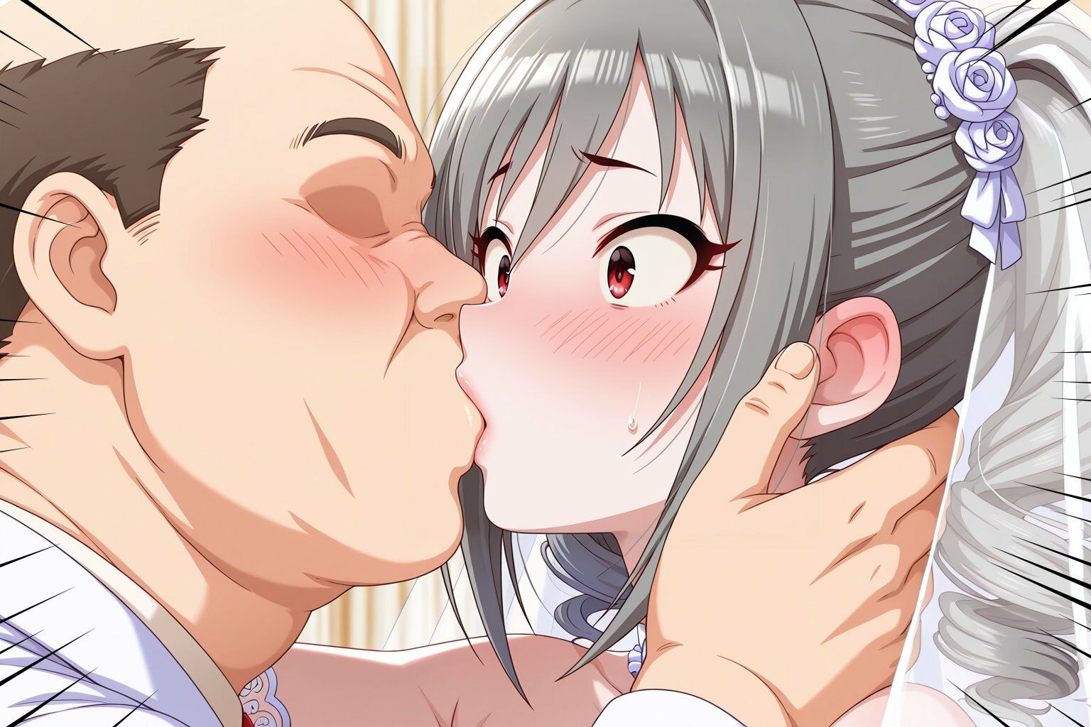 神崎●子 ウェディングドレスでキモおじ強●性接待 - サンプル画像 3