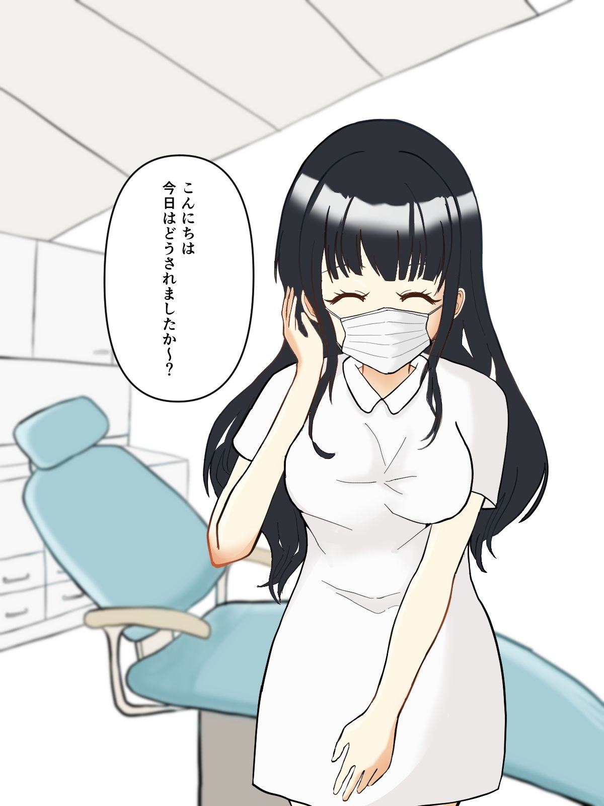 【歯科フェチ】歯科衛生士の背徳オペ〜重装備のまま、診察台で……〜 - サンプル画像 1